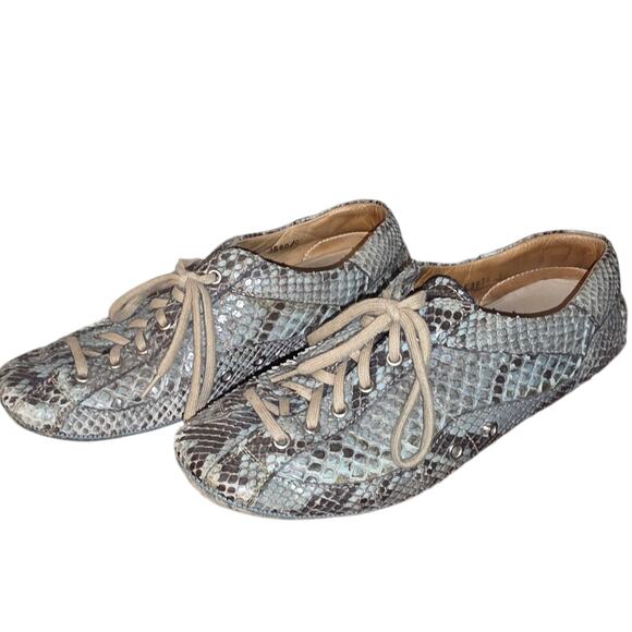 Prada Genuine Python Snakeskin Car Shoes - Women's Size 8 - Picture 1 of 6